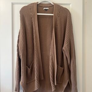 American Eagle Outfitters Tan Knit Cardigan